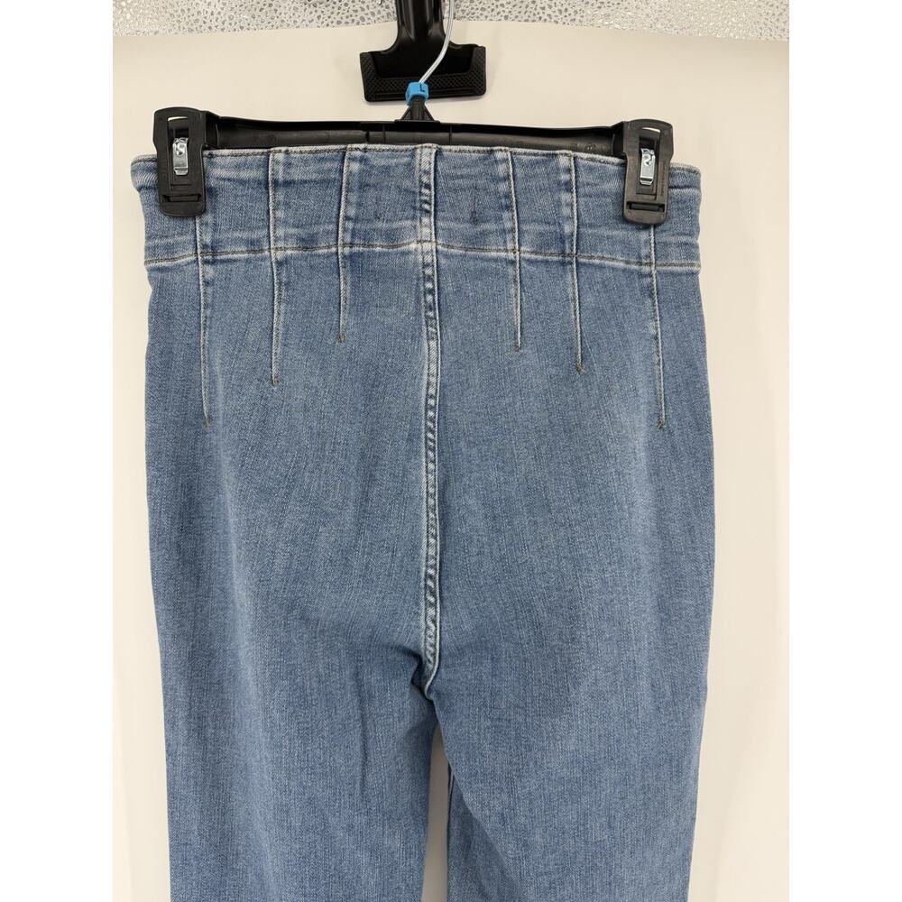 We The Free Blue Ultra High Waist Jayde Flared Women's Jeans Size 27 Free People - Picture 6 of 8